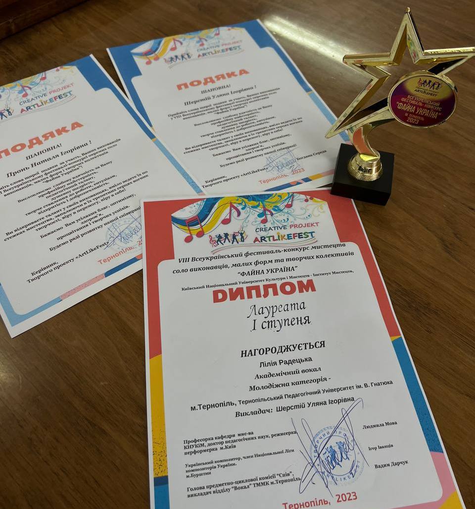 Дипломи та подяки 